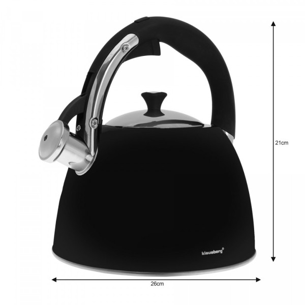 СТАЛЕВИЙ ЧАЙНИК 3.0 Л KLAUSBERG KB-7194 Блискучий