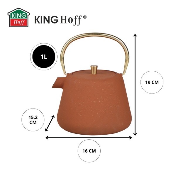 Czajniczek zaparzacz do herbaty i kawy Kinghoff KH-1934 (1.0 l)