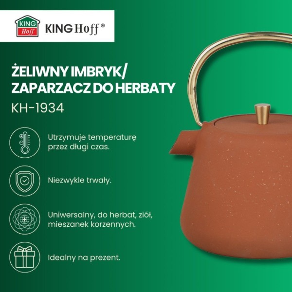 Czajniczek zaparzacz do herbaty i kawy Kinghoff KH-1934 (1.0 l)