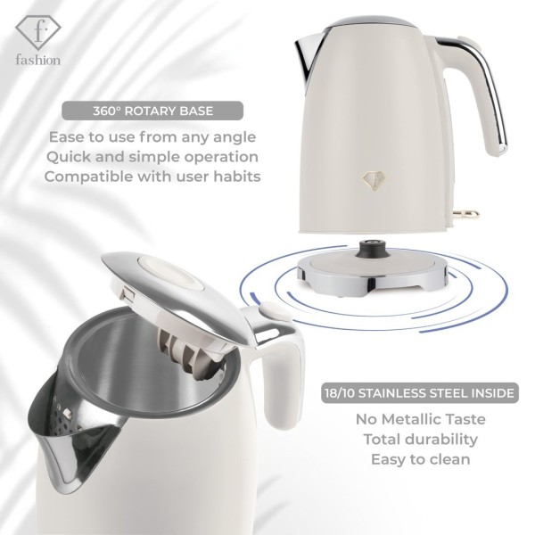 Czajnik elektryczny Berlinger haus FTV-0114 (matowy kremowo-złoty)