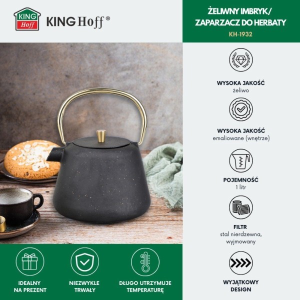 Czajniczek do parzenia herbaty i kawy Kinghoff KH-1932 (1.0 l)
