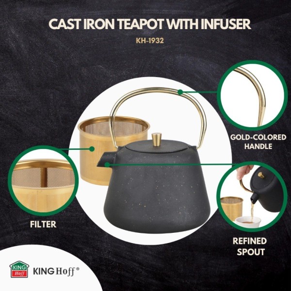 Czajniczek do parzenia herbaty i kawy Kinghoff KH-1932 (1.0 l)