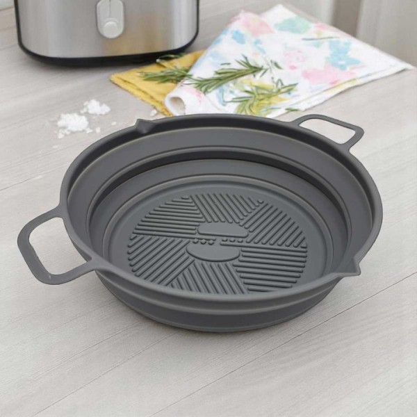 СИЛІКОНОВА ВСТАВКА ДЛЯ ФРИТЮРНИЦІ, СКЛАДНА, КРУГЛА, 19 см