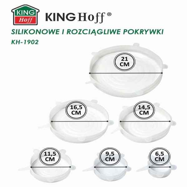 НАБІР 6 УНІВЕРСАЛЬНИХ СИЛІКОНОВИХ КРИШОК KINGHOFF KH-1902