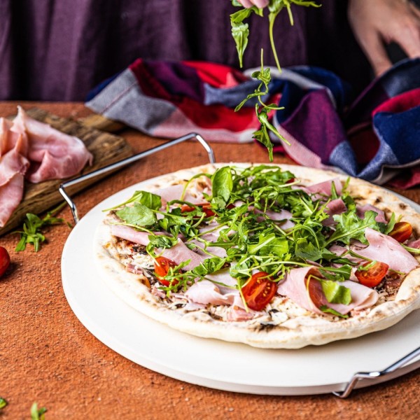 КАМІНЬ ДЛЯ ВИПІКАННЯ ПІЦИ З КОРДІЄРИТУ 33 СМ + ПІДСТАВКА KLAUSBERG KB-7788