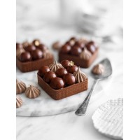 Набір з 4 квадратних кілець з нержавіючої сталі 8 см - Patisse