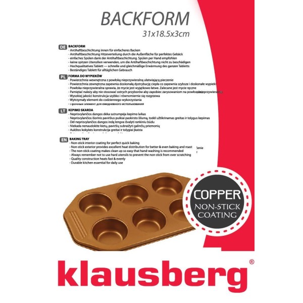 Forma do pieczenia muffinek Klausberg KB-7375 (6 szt.)