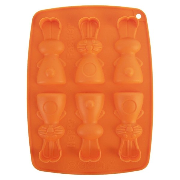 Forma do pieczenia ciastek i pralin Orion 151785 (silikonowa, pomarańczowy zając)