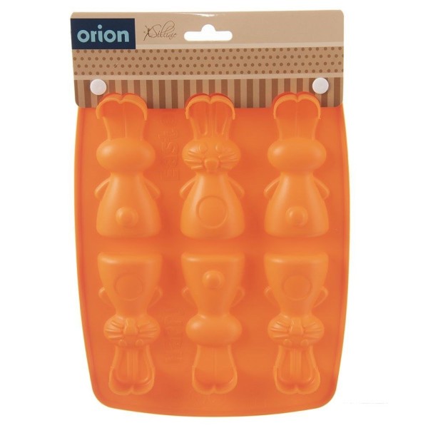 Forma do pieczenia ciastek i pralin Orion 151785 (silikonowa, pomarańczowy zając)