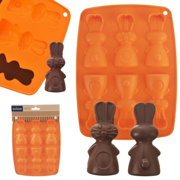 Forma do pieczenia ciastek i pralin Orion 151785 (silikonowa, pomarańczowy zając)