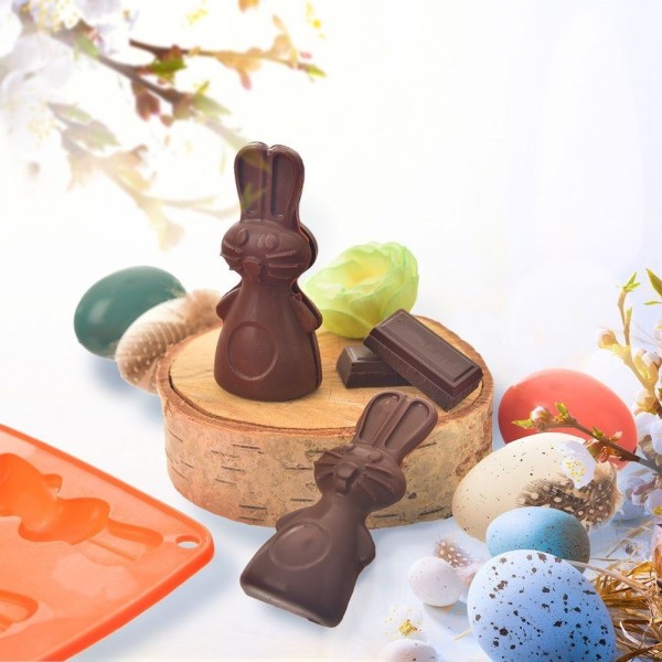 Forma do pieczenia ciastek i pralin Orion 151785 (silikonowa, pomarańczowy zając)