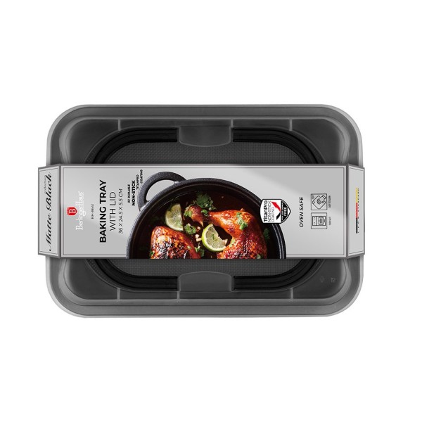 Форма для випікання з кришкою BerlingerHaus BH-8641, матово-чорна колекція