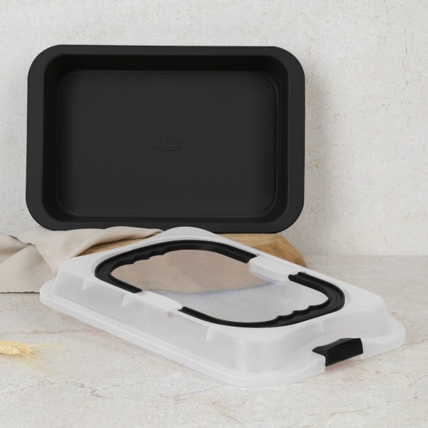 Форма для випікання з кришкою BerlingerHaus BH-8641, матово-чорна колекція