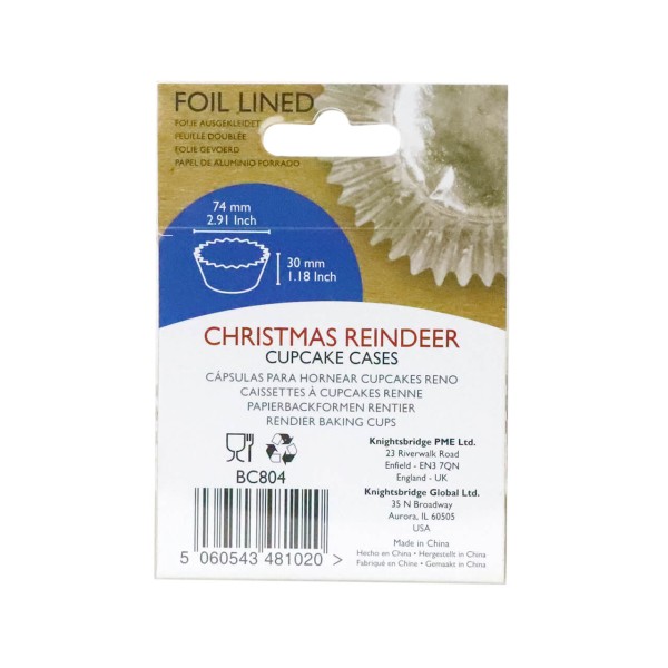 Різдвяні формочки для кексів PME у формі оленів (30 штук)