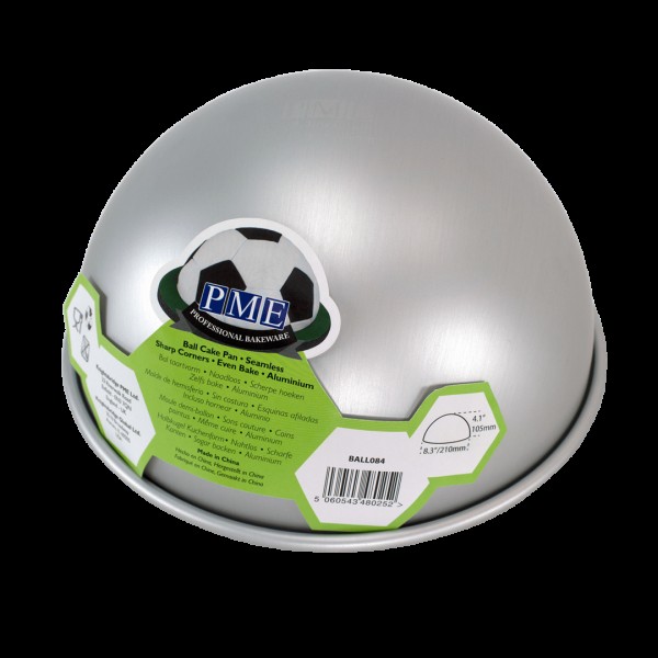 Напівсферична форма для випікання торта PME 20 см сріблястого кольору