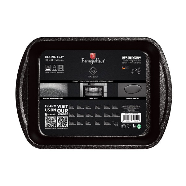 ДЕКО 40x28 см BERLINGER HAUS Чорно-срібляста BH-1434