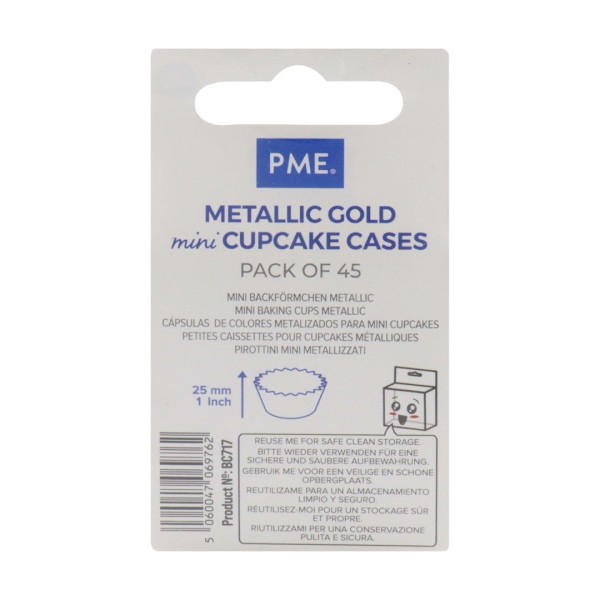 Металеві міні-форми для мафінів PME (45 шт.) золотисті