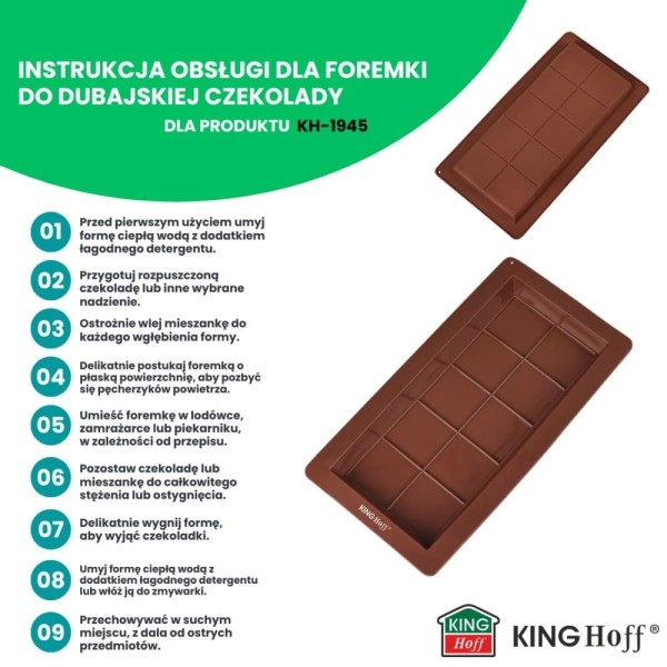 Forma do czekolady Kinghoff KH-1945 (25 x 13,5 cm)
