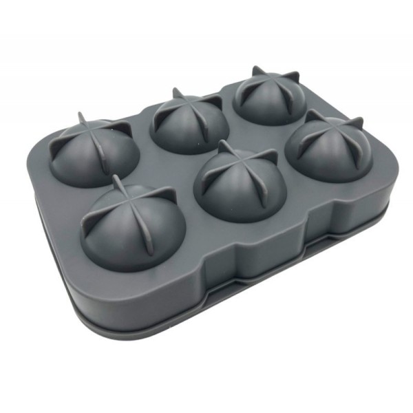СИЛІКОНОВА ФОРМА ДЛЯ 6 ЛЬОДЯНИХ КУЛЬОК ДЛЯ НАПОЇВ