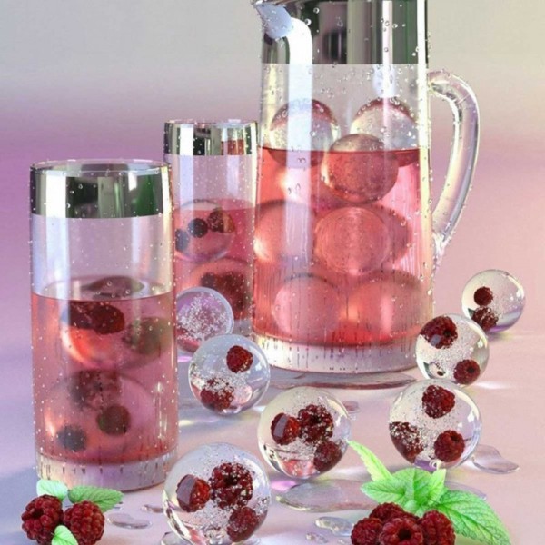 СИЛІКОНОВА ФОРМА ДЛЯ 6 ЛЬОДЯНИХ КУЛЬОК ДЛЯ НАПОЇВ