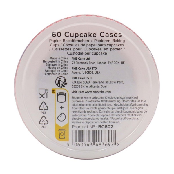Формочки для кексів PME (60 штук) червоні