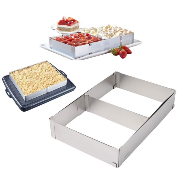 Regulowana forma do ciasta Kinghoff KH-1907 (34–52 x 27–18,5 x 5 cm)