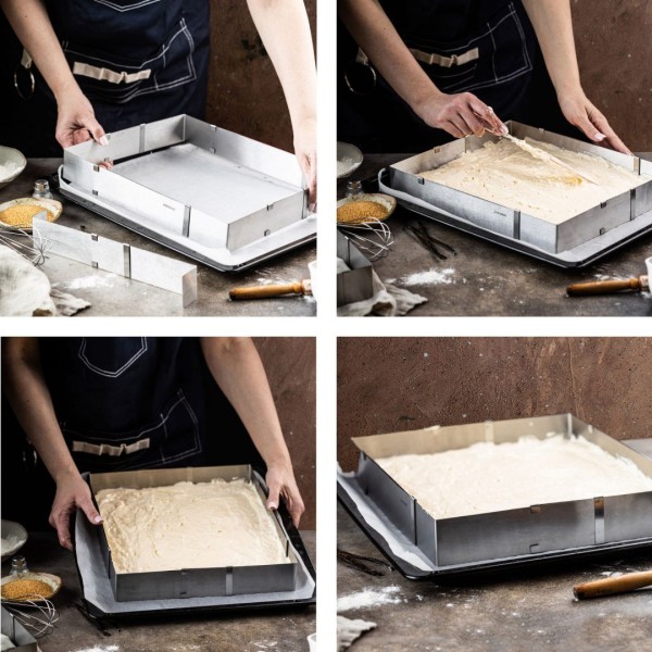 Regulowana forma do ciasta Kinghoff KH-1907 (34–52 x 27–18,5 x 5 cm)