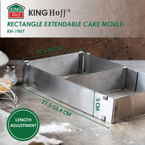 Regulowana forma do ciasta Kinghoff KH-1907 (34–52 x 27–18,5 x 5 cm)