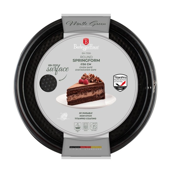 Форма для випікання | Матово-зелена форма для торта 26 см Berlinger Haus BH-7936
