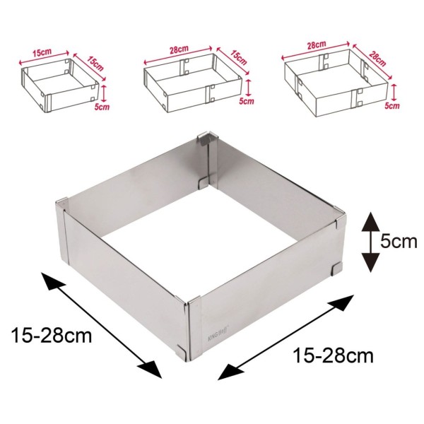 Regulowana tortownica Kinghoff KH-1906 (28–15 x 5 cm)