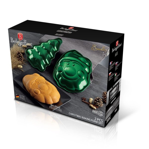 НАБІР З 2 РІЗДВЯНИХ ЧАШОК ДЛЯ ПЕЧИВА BERLINGER HAUS EMERALD BH-6949