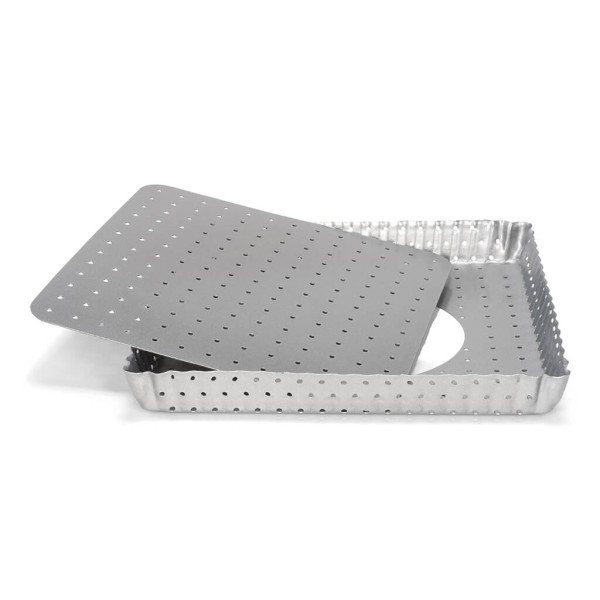 Форма для тарта та кішу PATISSE SILVER-TOP перфорована зі знімним дном 21 x 21 см