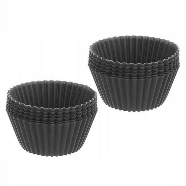 СИЛІКОНОВІ ФОРМУВАНКИ ДЛЯ МАФІНІВ, 12 ШТУК, СІРІ, КОЛЬОРОВІ, BB-1516