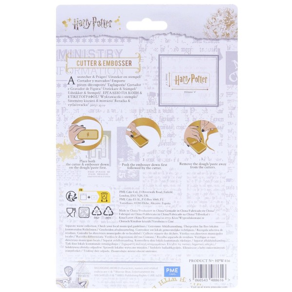 Foremka do ciastek i masy cukrowej PME Harry Potter (stempel)