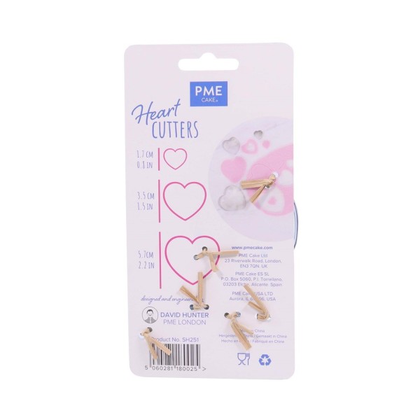 Набір PME з 3 металевих форм у формі серця