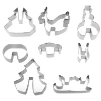 НАБІР 3D ФОРМОЧОК ДЛЯ ПРЯНИКІВ, РІЗНИХ ФІГУР, 8 ПРЕДМЕТІВ, BRUNBESTE BB-3140