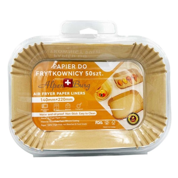 ПАПЕРОВІ ВСТАВКИ ДЛЯ ФРИТЮРНИЦІ ПРЯМОКУТНІ 22x14см 50шт. ALPENBURG