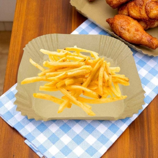 ПАПЕРОВІ ВСТАВКИ ДЛЯ ФРИТЮРНИЦІ КВАДРАТНІ 16x16см 50шт. ALPENBURG