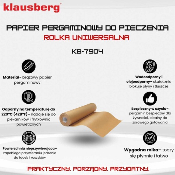 Papier pergamin do pieczenia Klausberg KB-7904 (50 m)