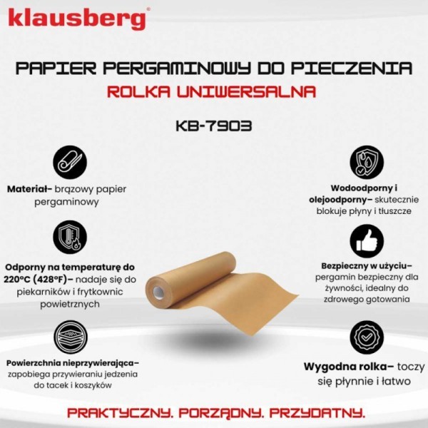 Papier pergamin do pieczenia Klausberg KB-7903 (20 m)