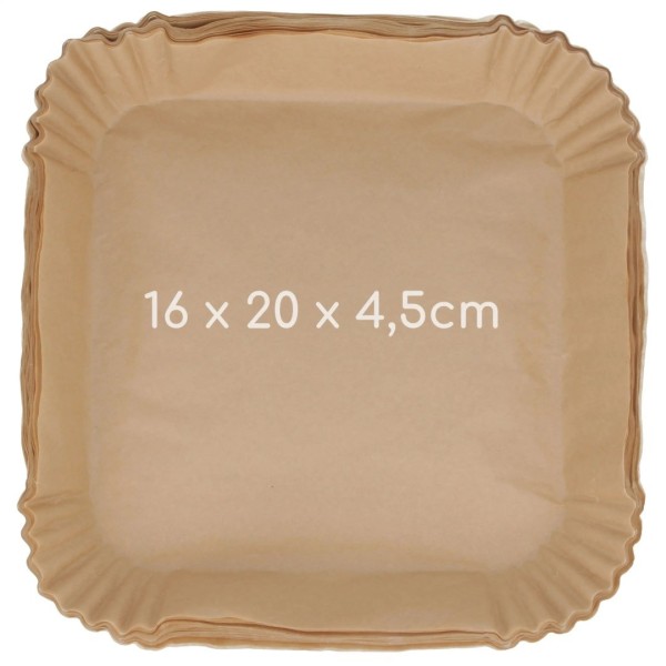 Вкладиш з паперу для випічки для аерофритюрниці 20x16 см 100 штук BRUNBESTE BB-3467