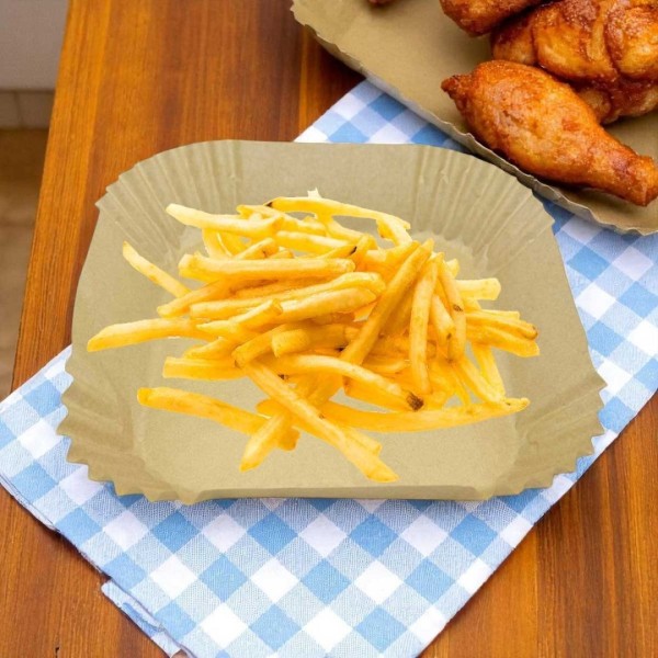 ПАПЕРОВІ ВСТАВКИ ДЛЯ ФРИТЮРНИЦІ КВАДРАТНІ 16x16см 50шт. ALPENBURG