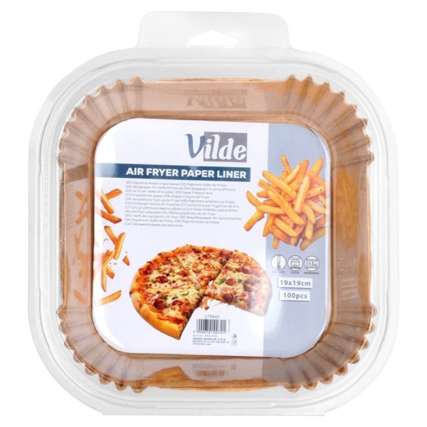 КВАДРАТНІ ПАПЕРОВІ ВСТАВКИ ДЛЯ ФРИТЮРНИЦІ 19 x 19 см 100 шт. 279045