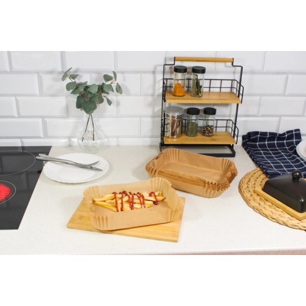 Вкладиш з паперу для випічки для аерофритюрниці 22x14 см 100 штук BRUNBESTE BB-3761