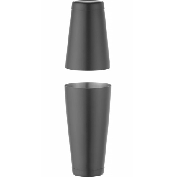 Шейкер Boston 2-предметний для напоїв та коктейлів, бляшанка на бляшанці 0,8 л - чорний