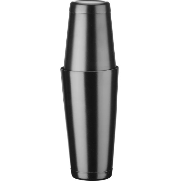 Набір бармена в тюбику, шейкер, джиггер, ситечко, мадлер, ложка - чорний