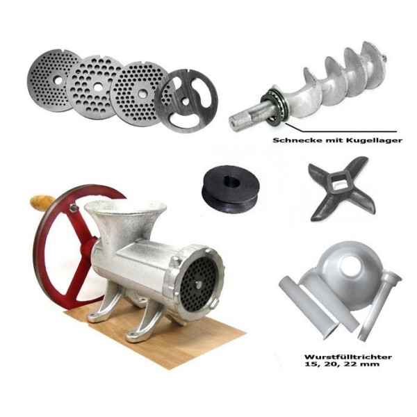 ЧАВУННА М'ЯСОРУБКА №22 з КОЛЕСОЮ KiNGHOFF KH-1430