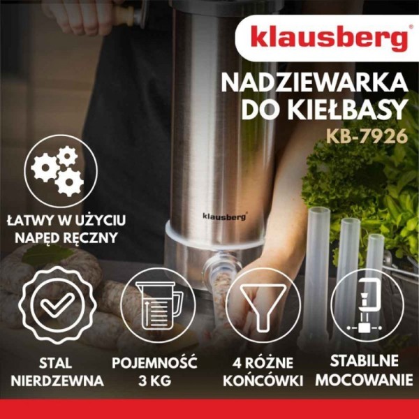 Nadziewarka do kiełbasy Klausberg KB-7926 (3 kg)