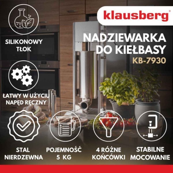 Nadziewarka do kiełbasy Klausberg KB-7930 (5 kg)