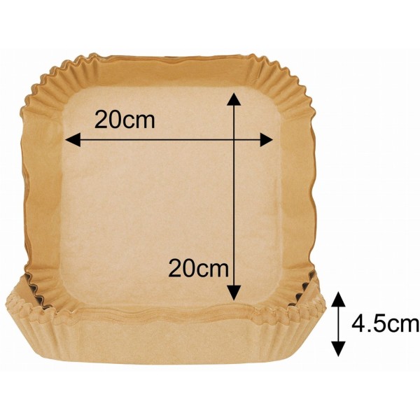Wkłady papierowe do frytkownicy Klausberg KB-7782 (20 cm, 100 sztuk)